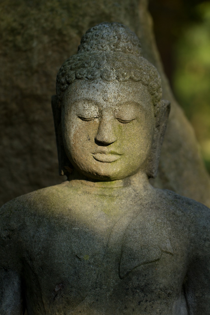 buddha stone figure religion free photo