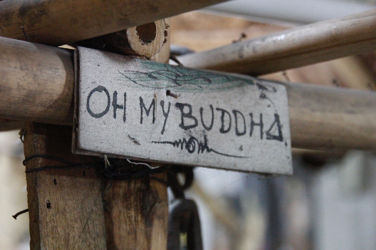 buddha wooden sign oh my buddha free photo