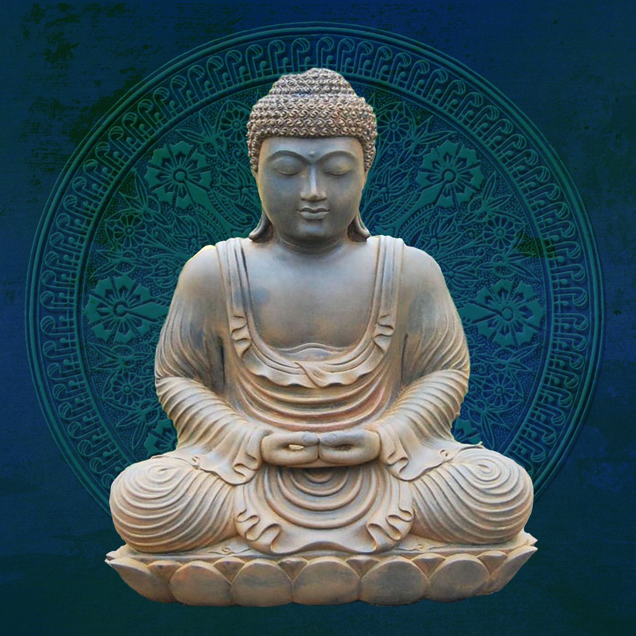 buddha blue zen free photo
