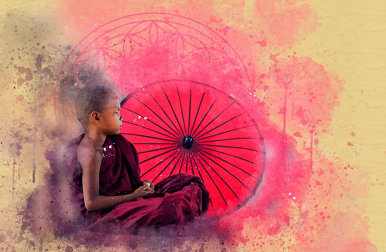 buddha flower of life meditation free photo