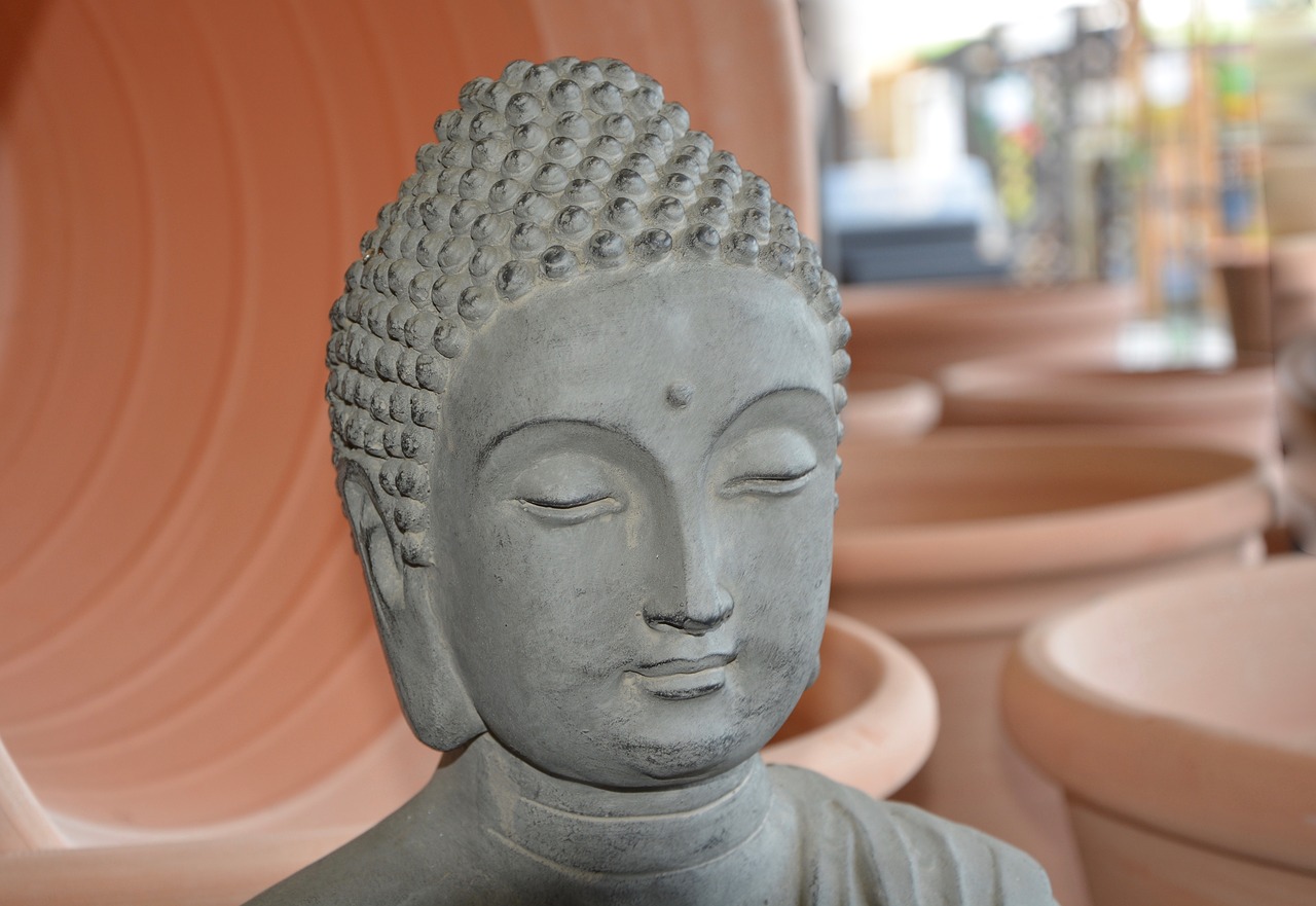 buddha head meditation free photo