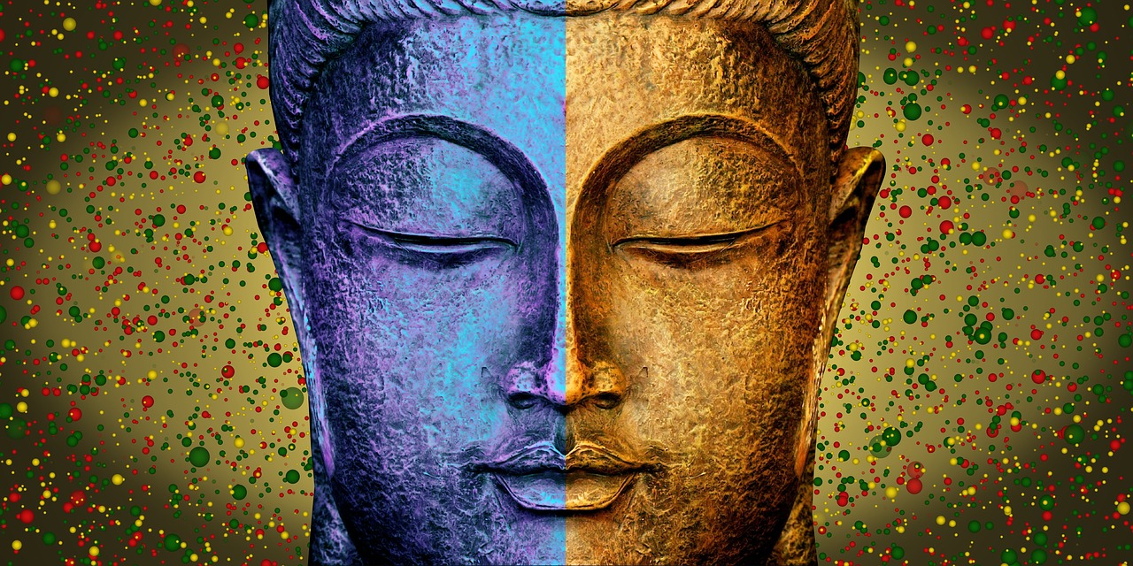 buddha  yellow  blue free photo