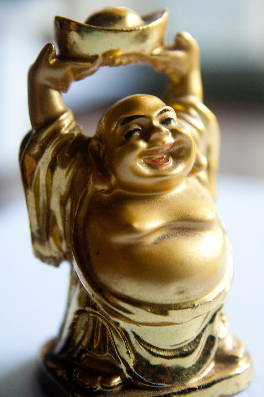 buddha laughing figure free photo