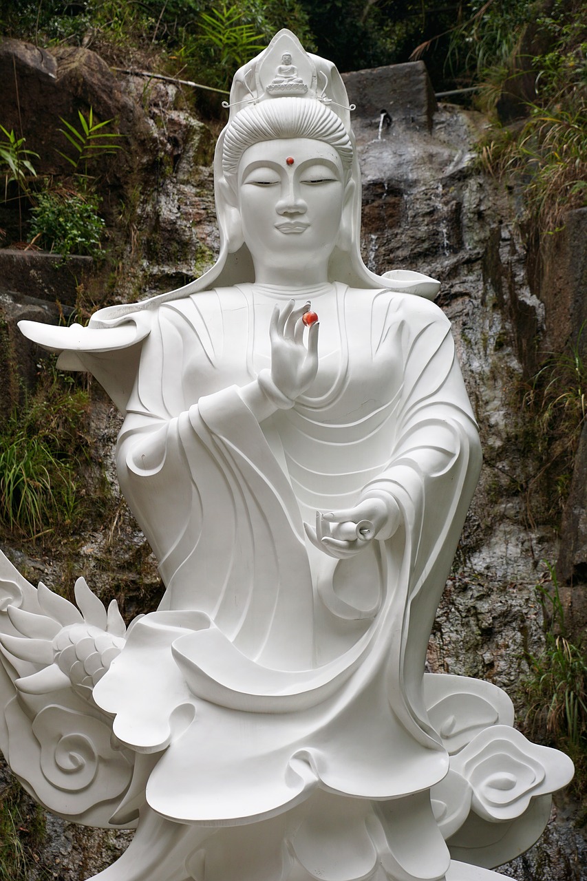 buddha  statue  white free photo