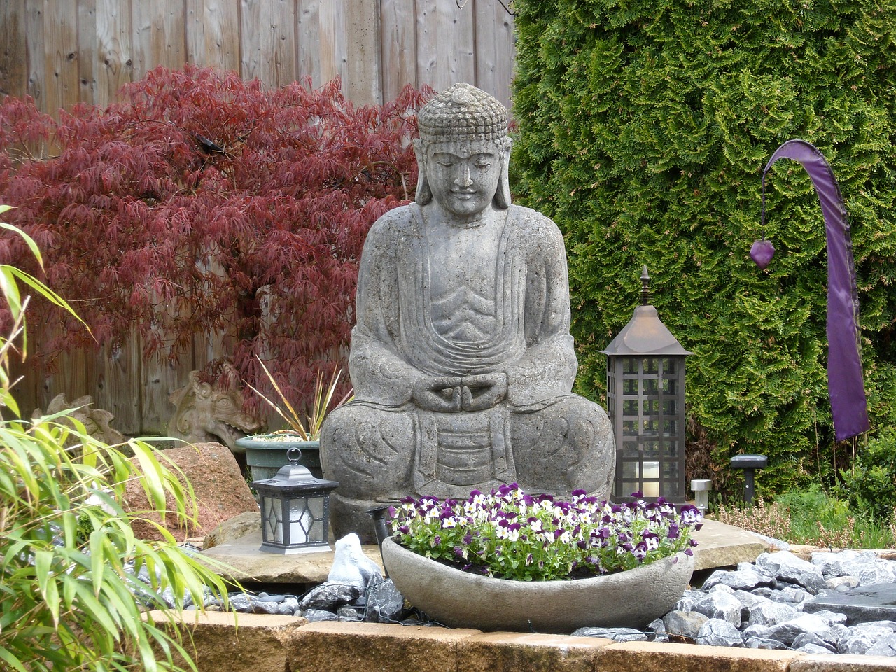 buddha garden sculpture free photo