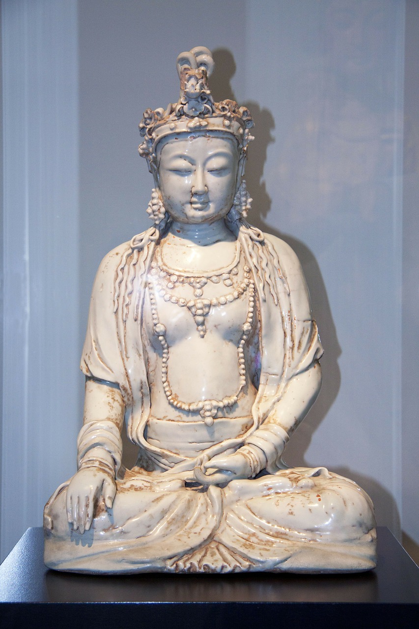 buddha clay sculpture glazed free photo