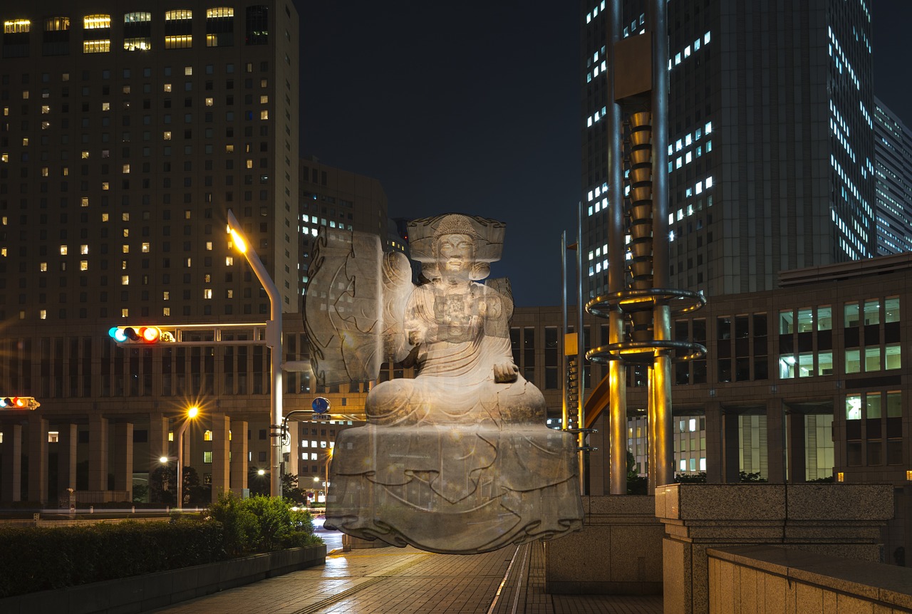 buddha tokyo floating free photo