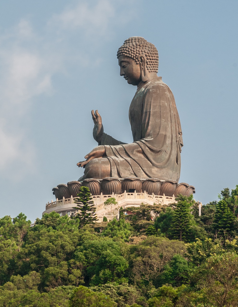 giant buddha tian tan wisdom free photo