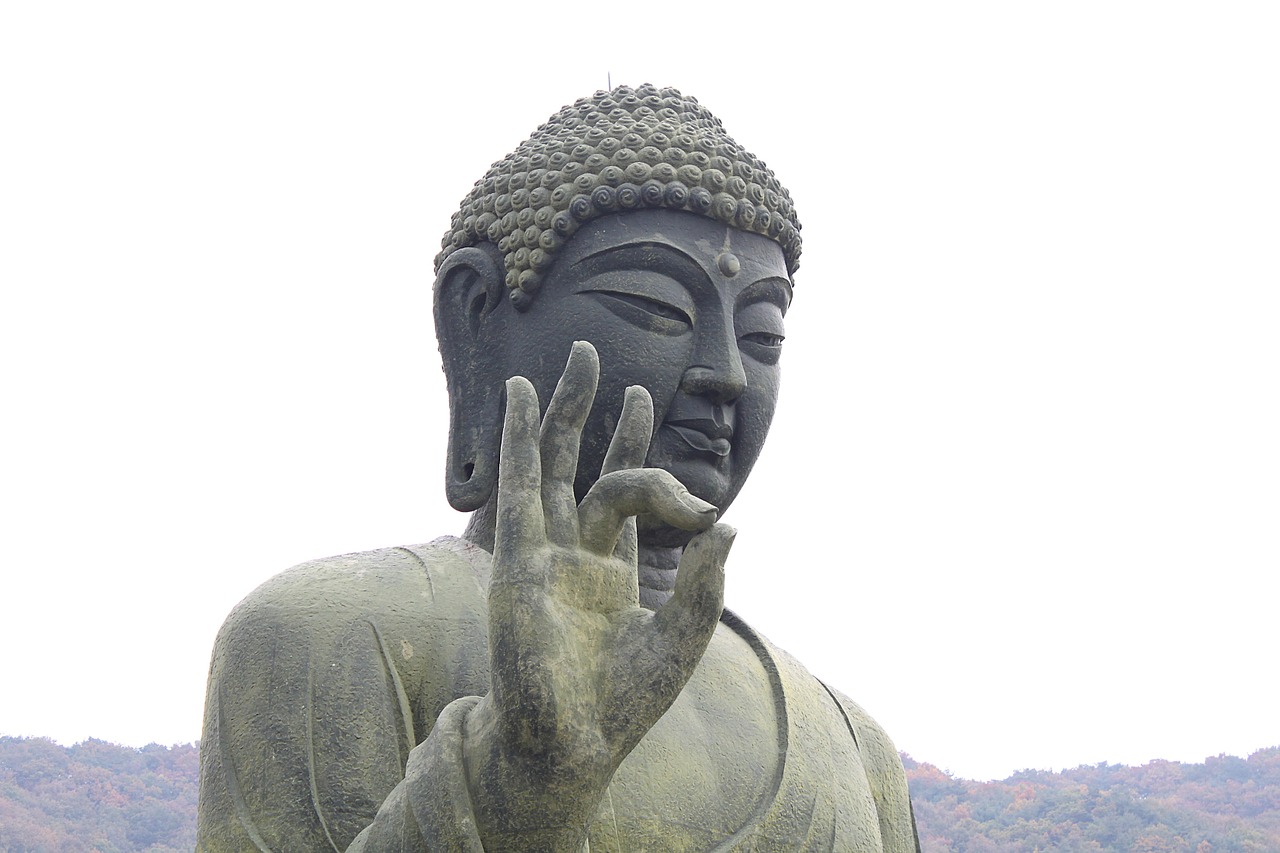 buddha statue korea meditation free photo