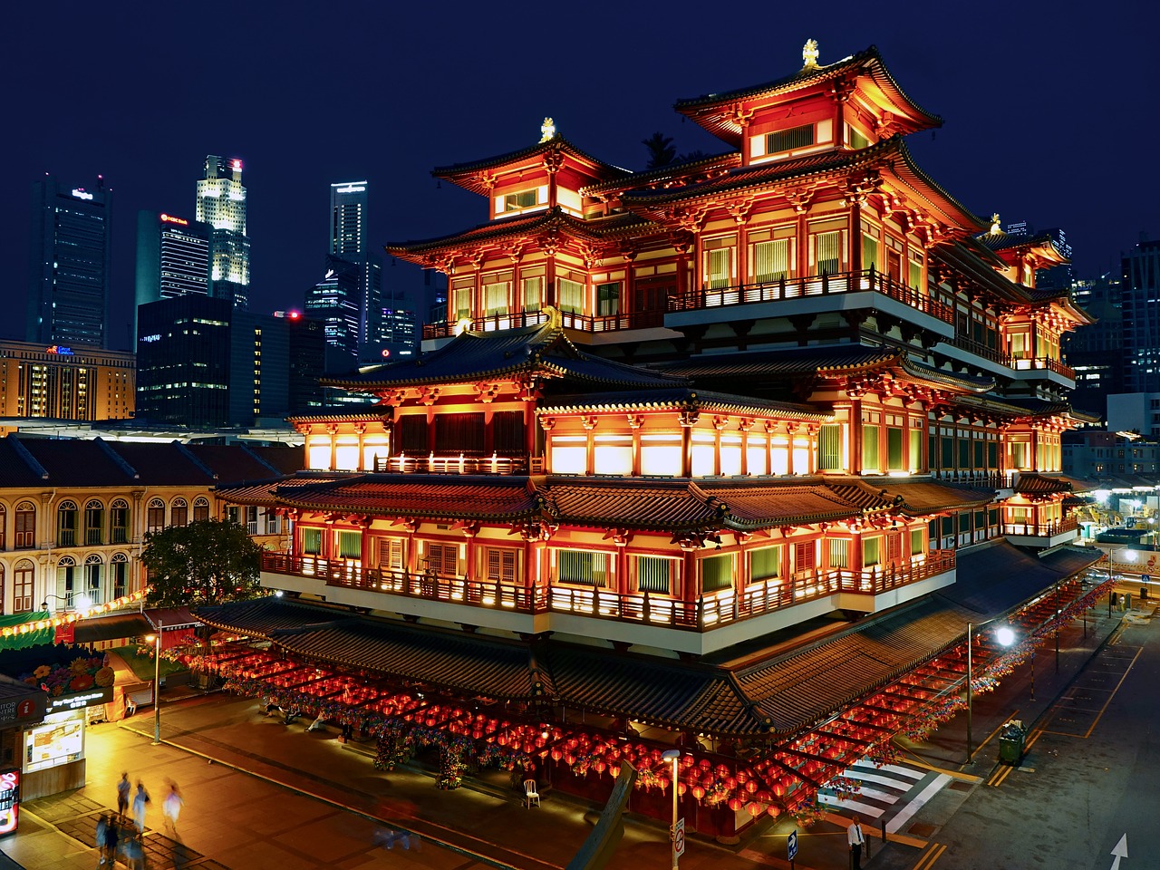 buddha tooth relic temple singapore chinatown free photo