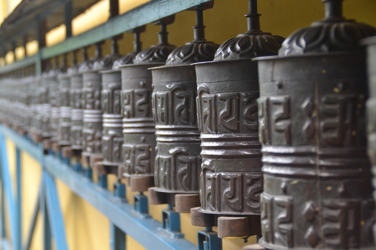 buddhist temple pokhara-baglung highway prayer wheels free photo