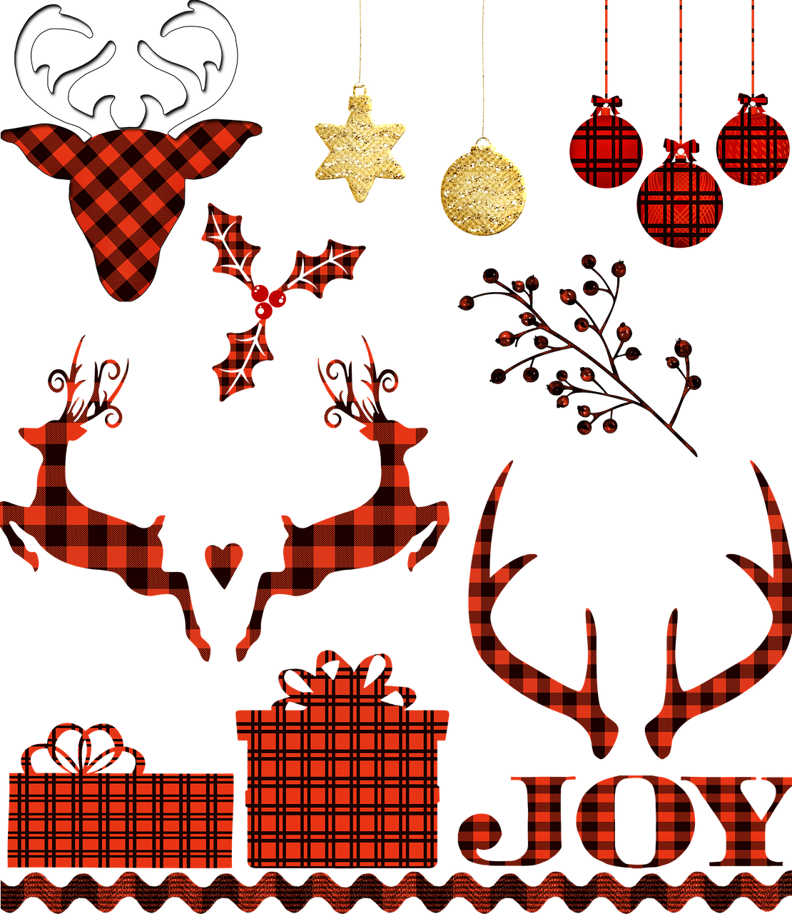 buffalo plaid  lumberjack christmas  deer free photo