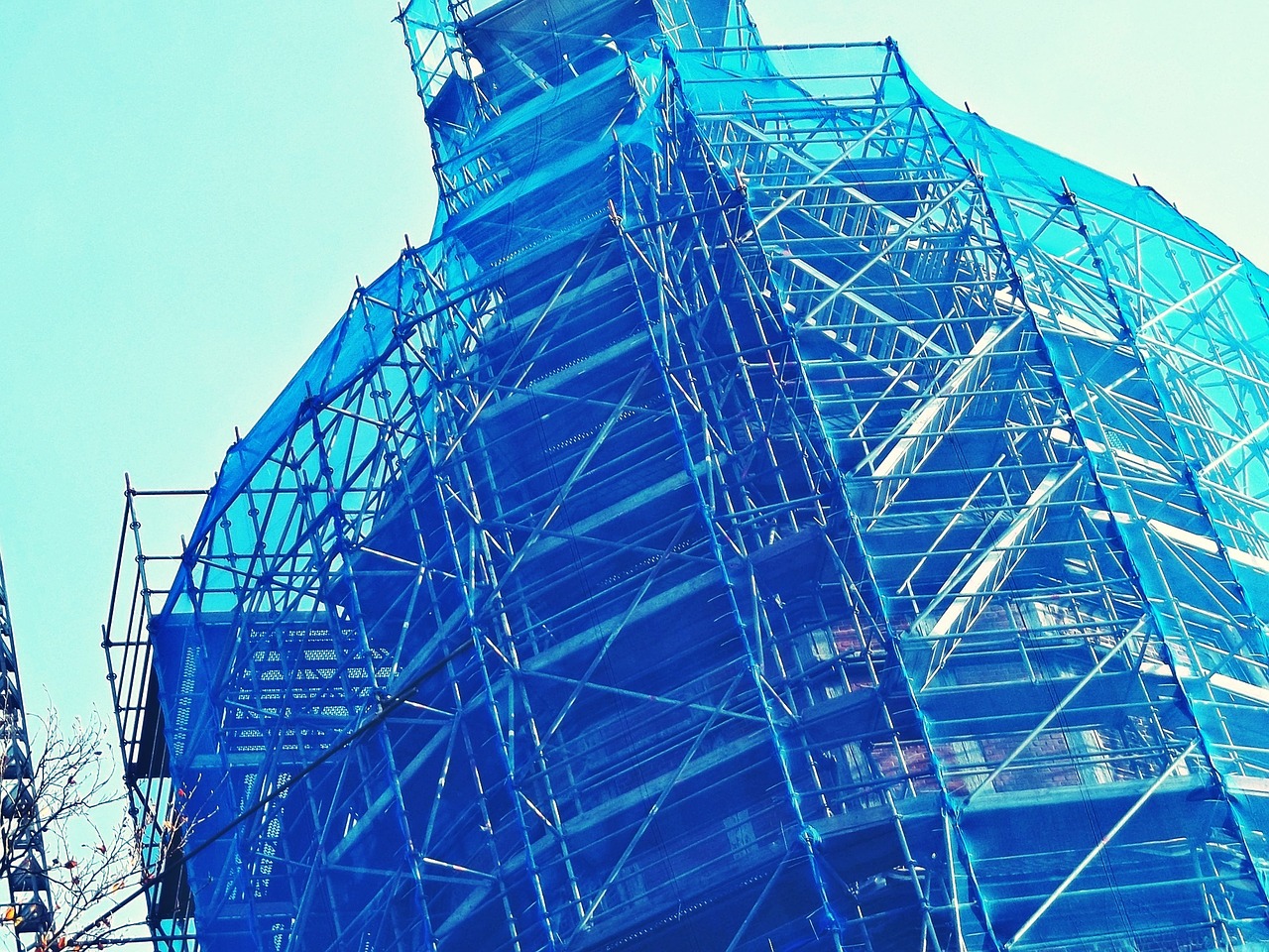 building scaffolding site free photo