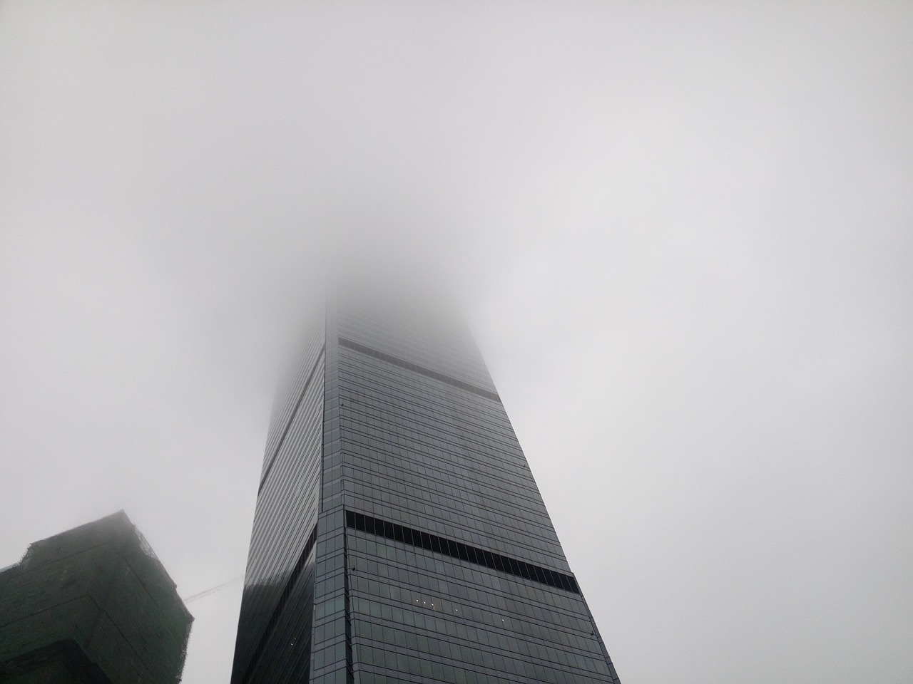 building tall buildings fog free photo