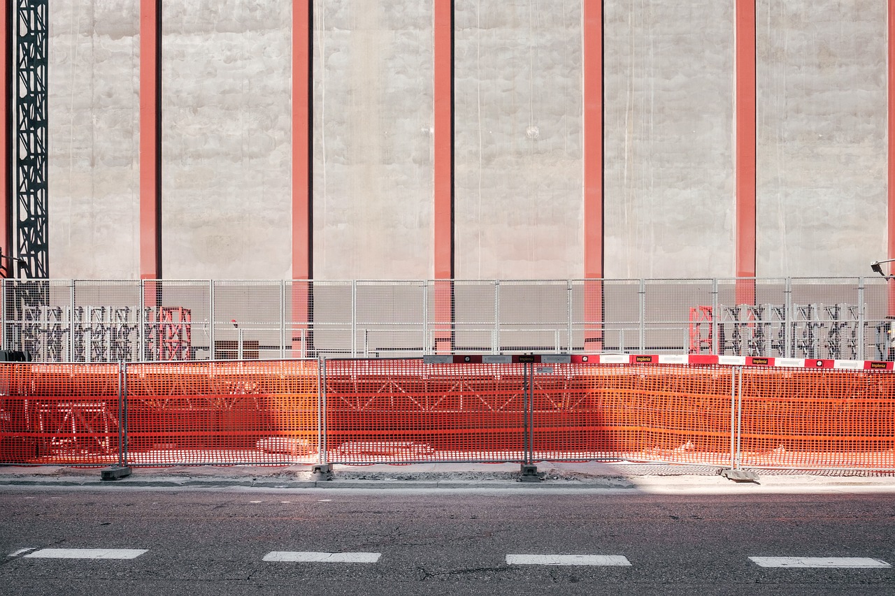 building fence road free photo