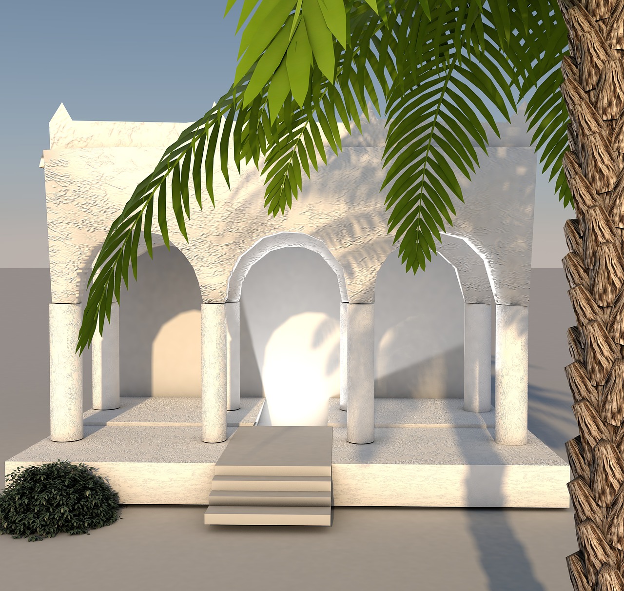 building columnar palm free photo