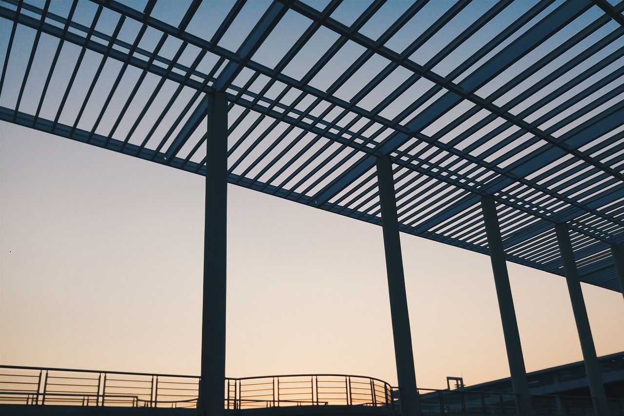 building at dusk sunset free photo