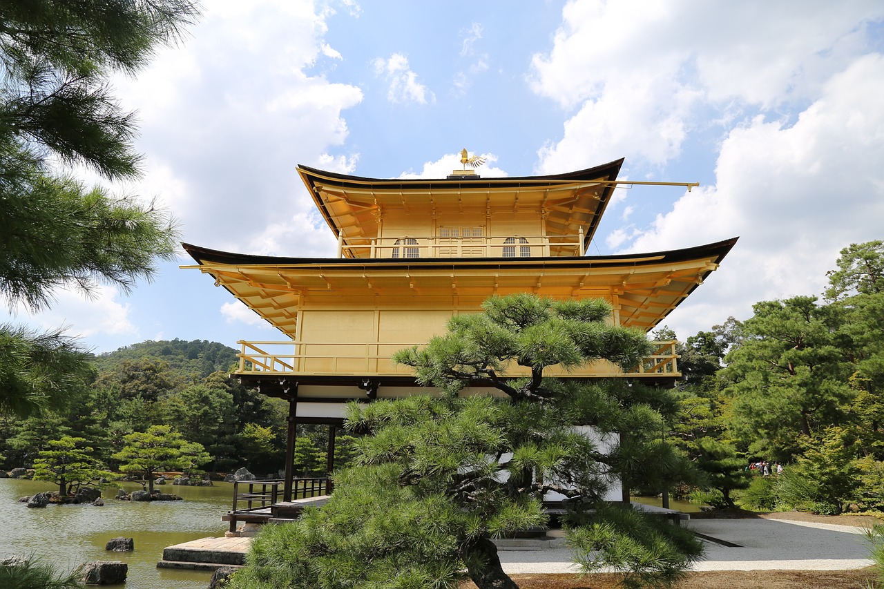 building temple of the golden pavilion japan free photo