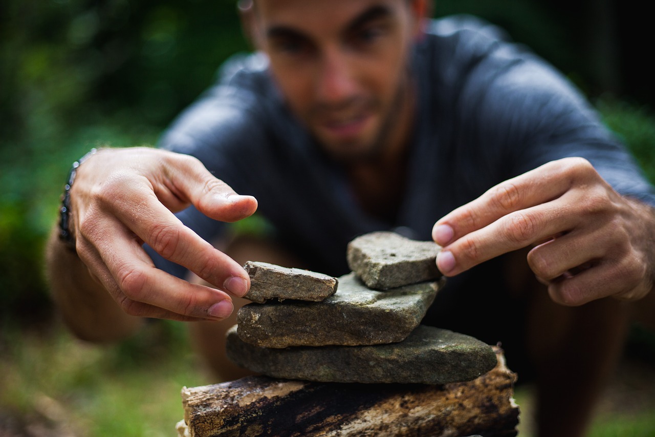 building zen man free photo