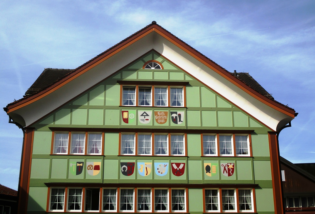 building appenzell house typical free photo