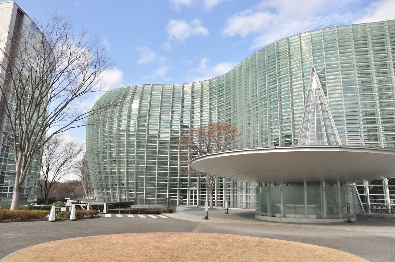 building glass tokyo free photo