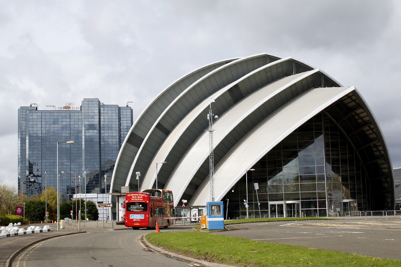 building futuristic glass free photo