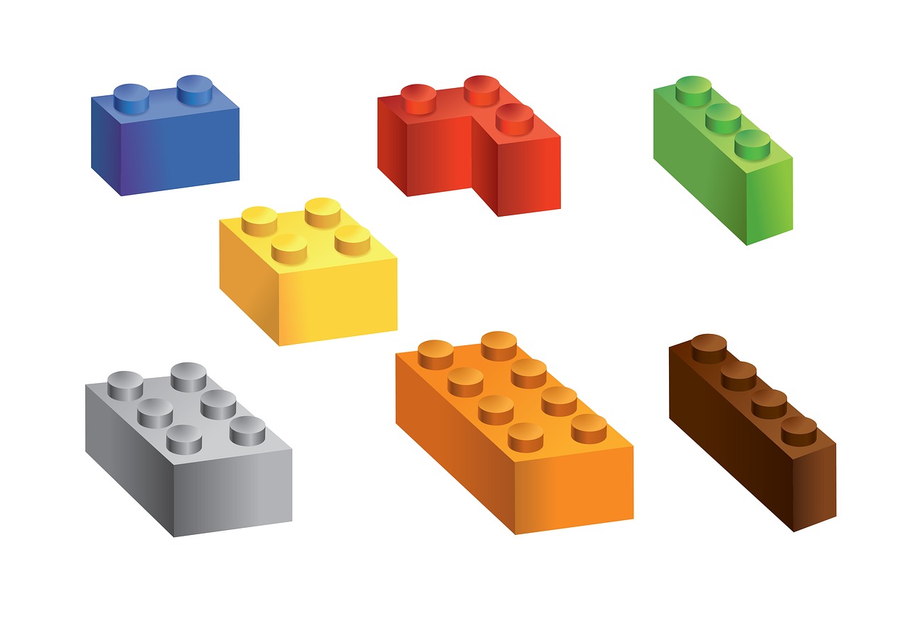 building blocks  toys  plastic free photo