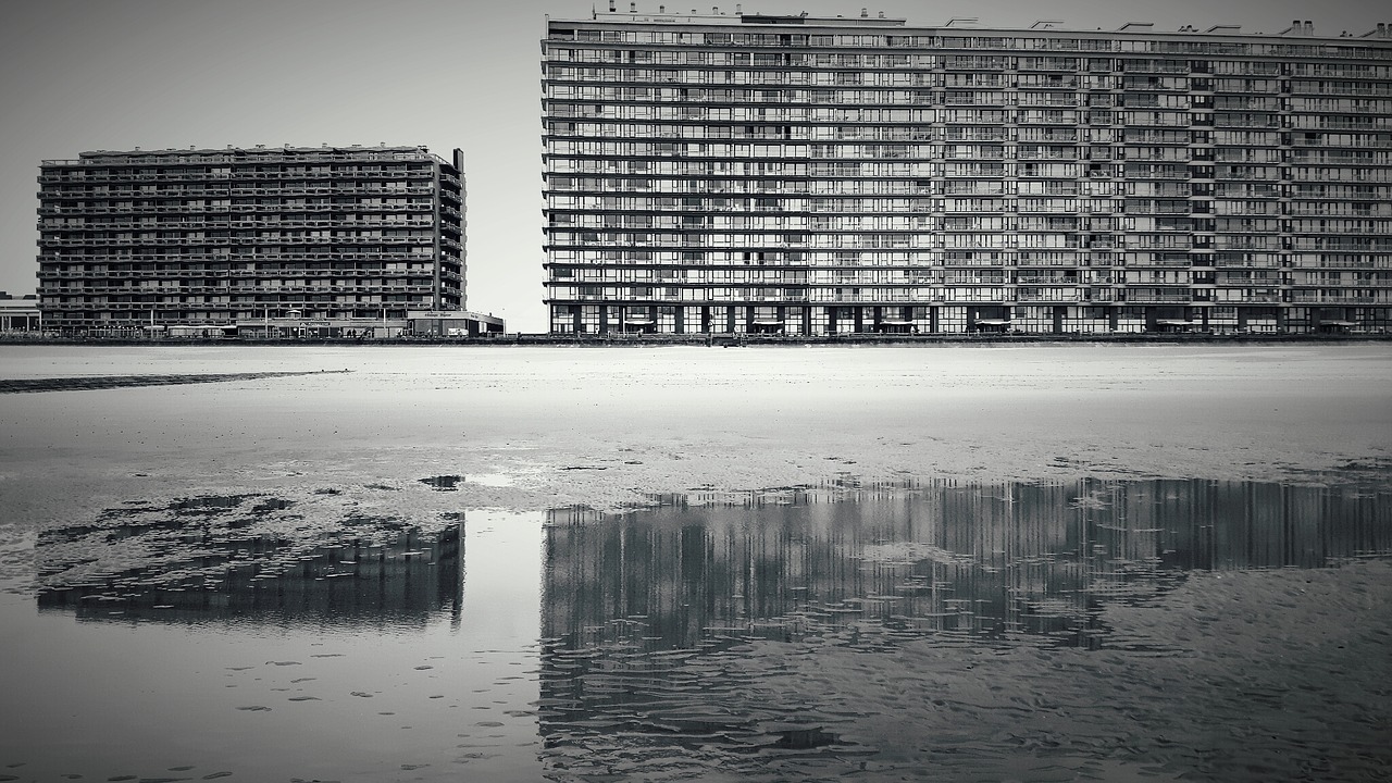 buildings oostende beach free photo