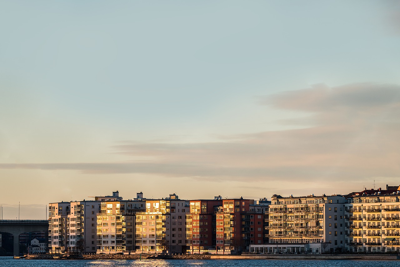 buildings sunset city free photo