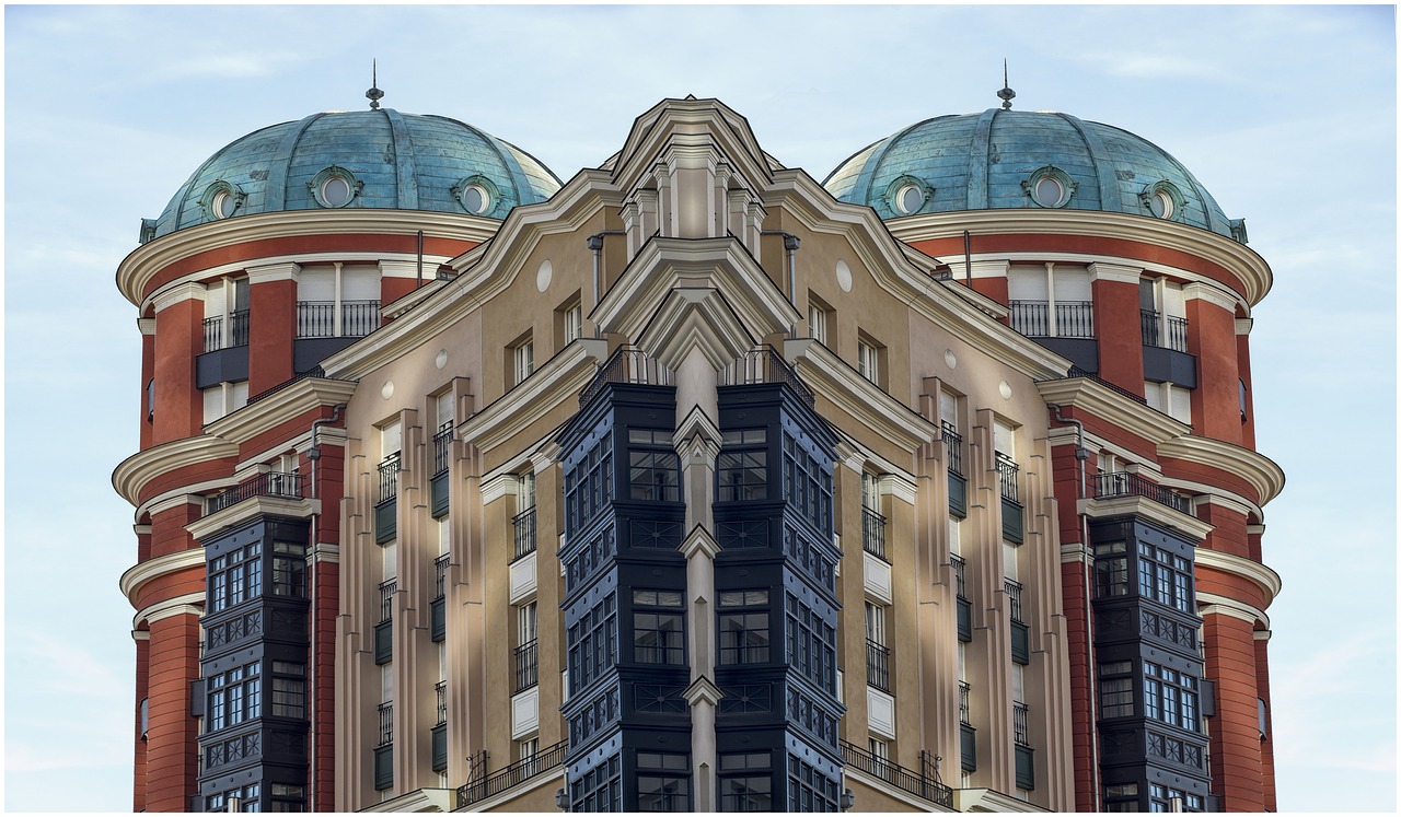 buildings symmetries houses free photo