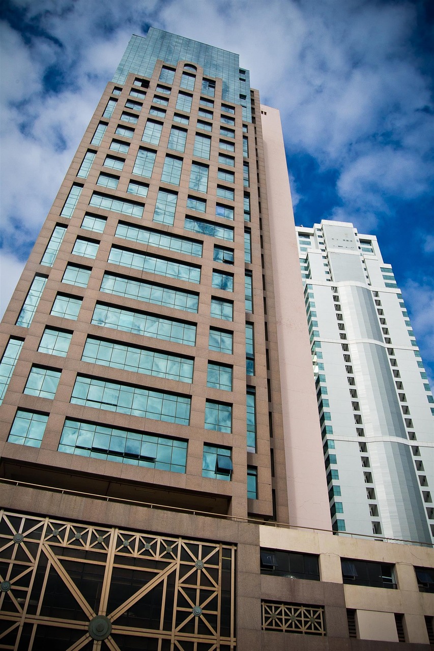 buildings blue sky skyscraper free photo