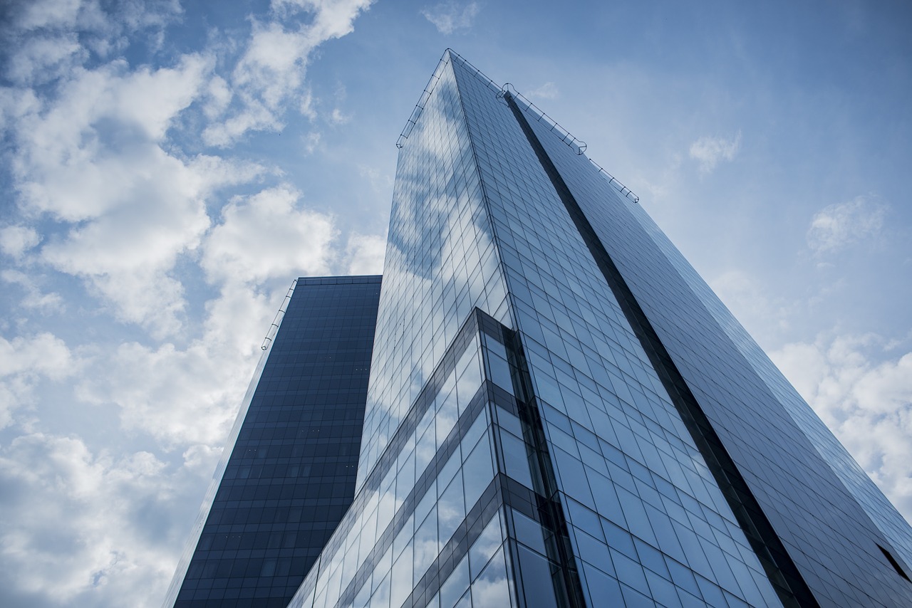 buildings glass reflection free photo