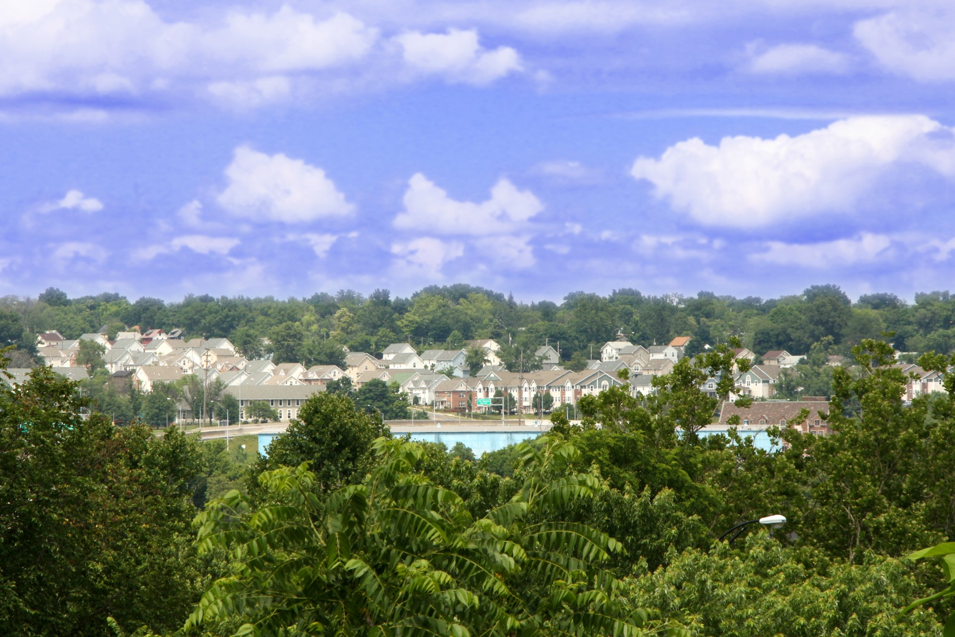 town forest buildings free photo