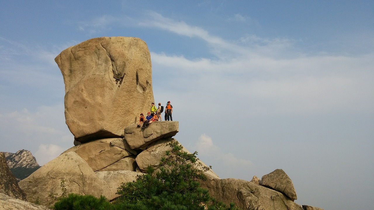 bukhansan mountain private rocks climbing free photo
