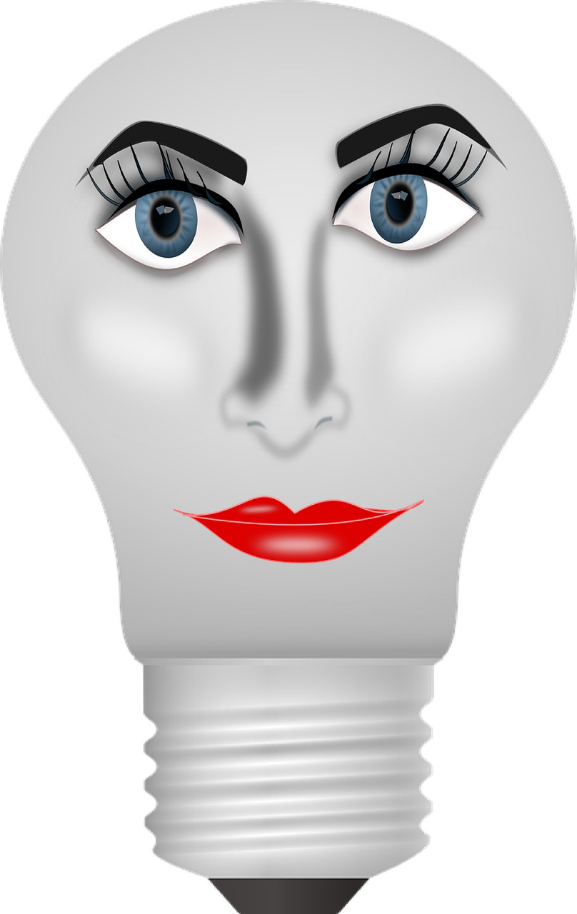 bulb lamp female face free photo