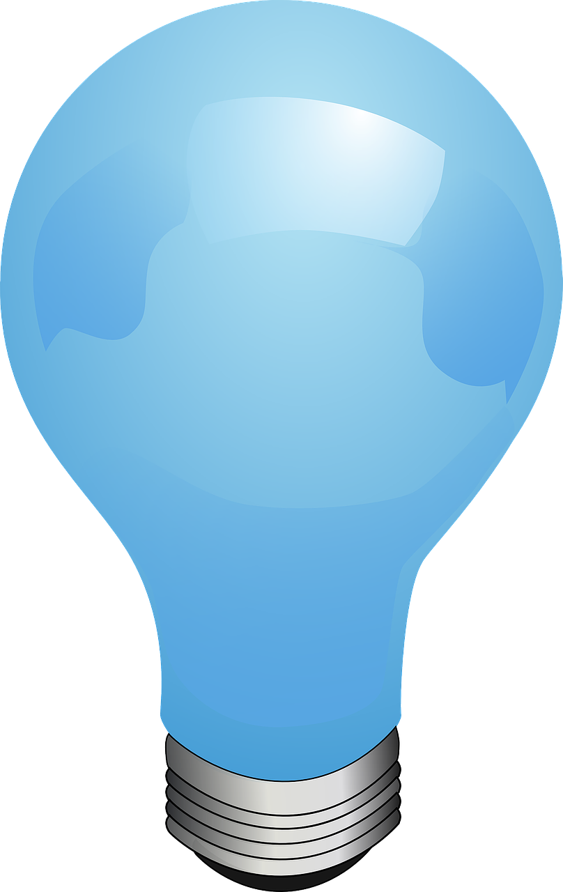 bulb blue lamp free photo