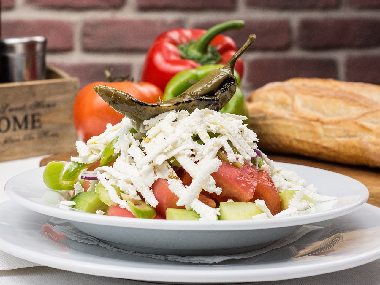 bulgarian traditional salad bulgaria salad free photo