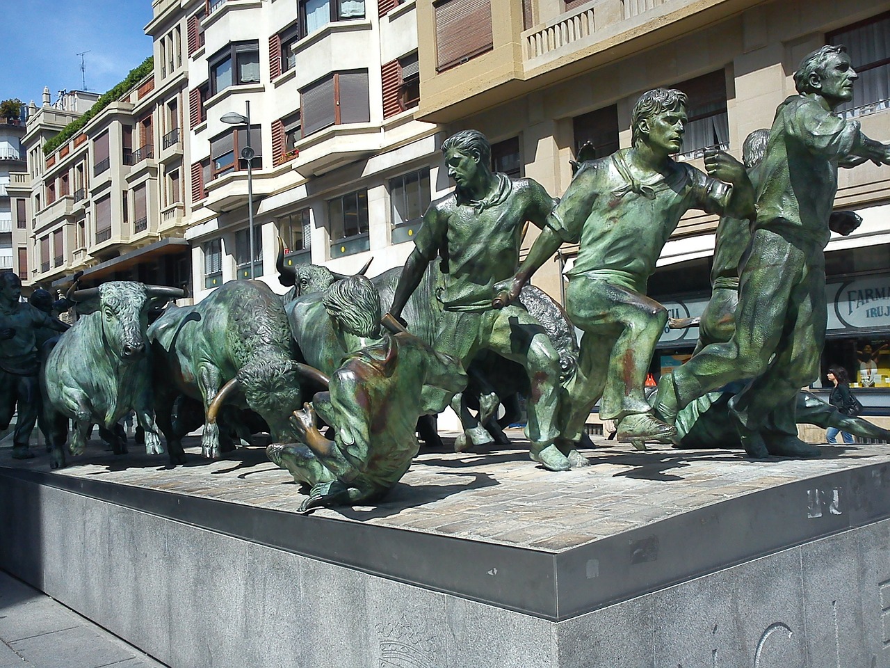 bull run pamplona spain free photo