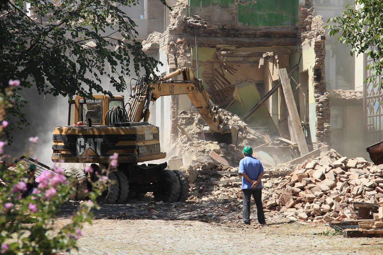 bulldozer demolition the destruction of free photo