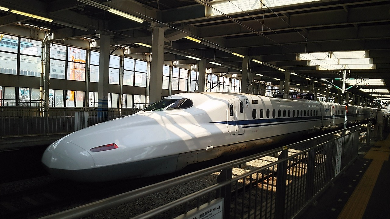 bullet train hiroshima tokaido and sanyo shinkansen free photo