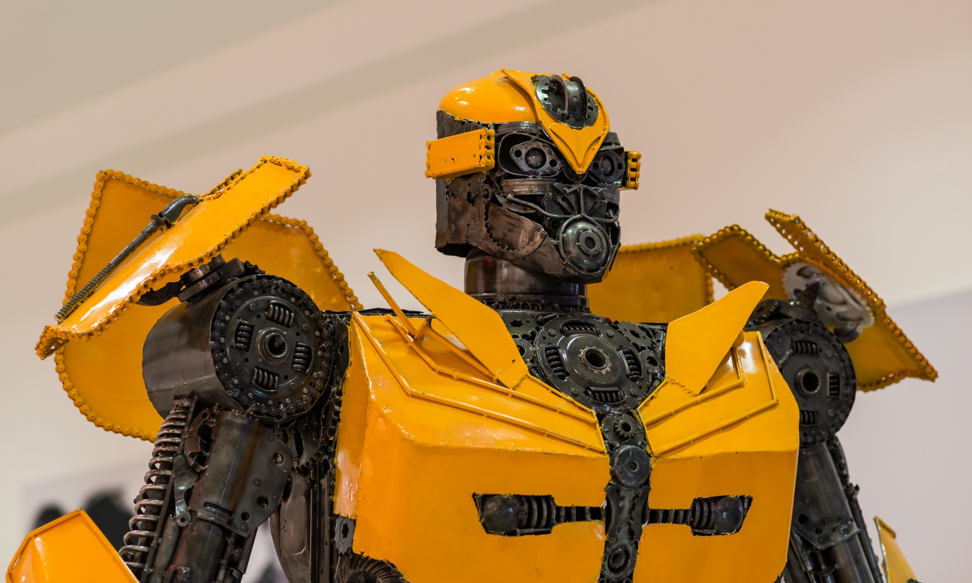 steel monster bumblebee transformers film character free photo