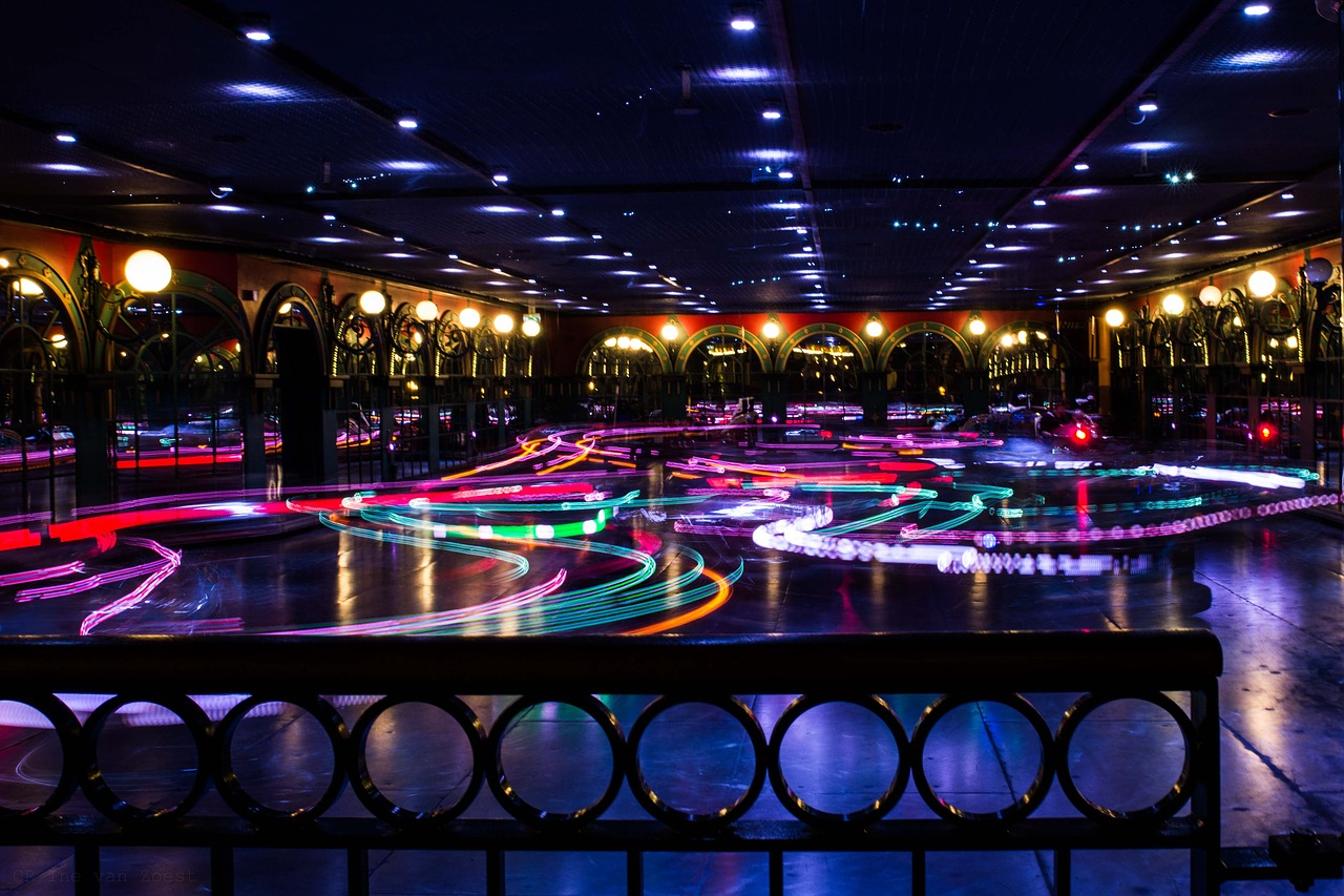 bumper cars motion slow shutter speed free photo