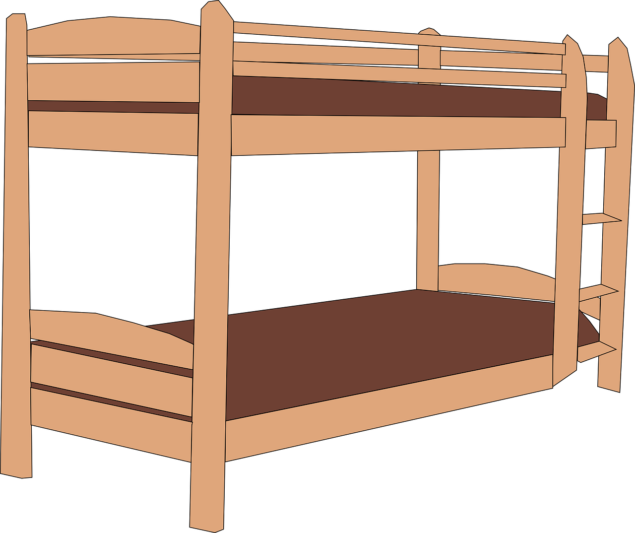 bunk bed stack wooden free photo