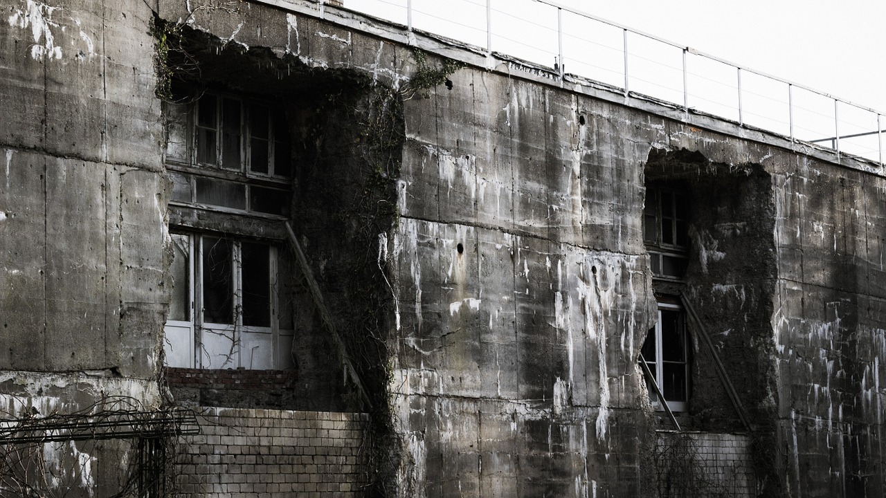 bunker building decay free photo