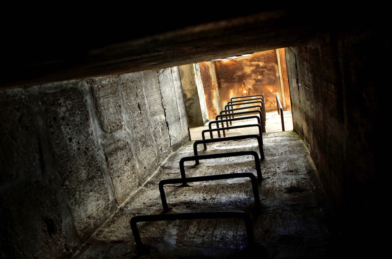 bunker stairs upward free photo