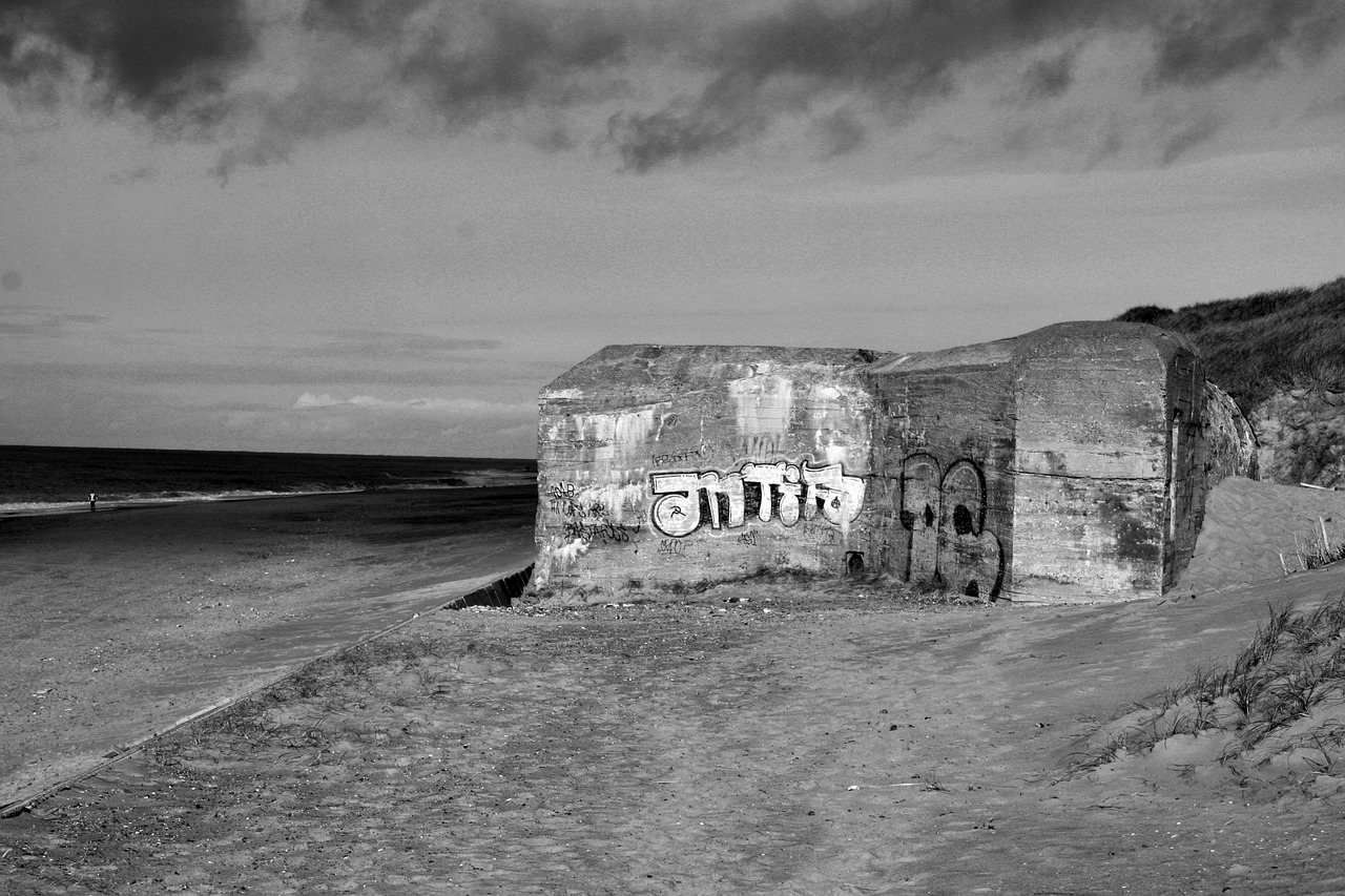 bunker north sea beach free photo