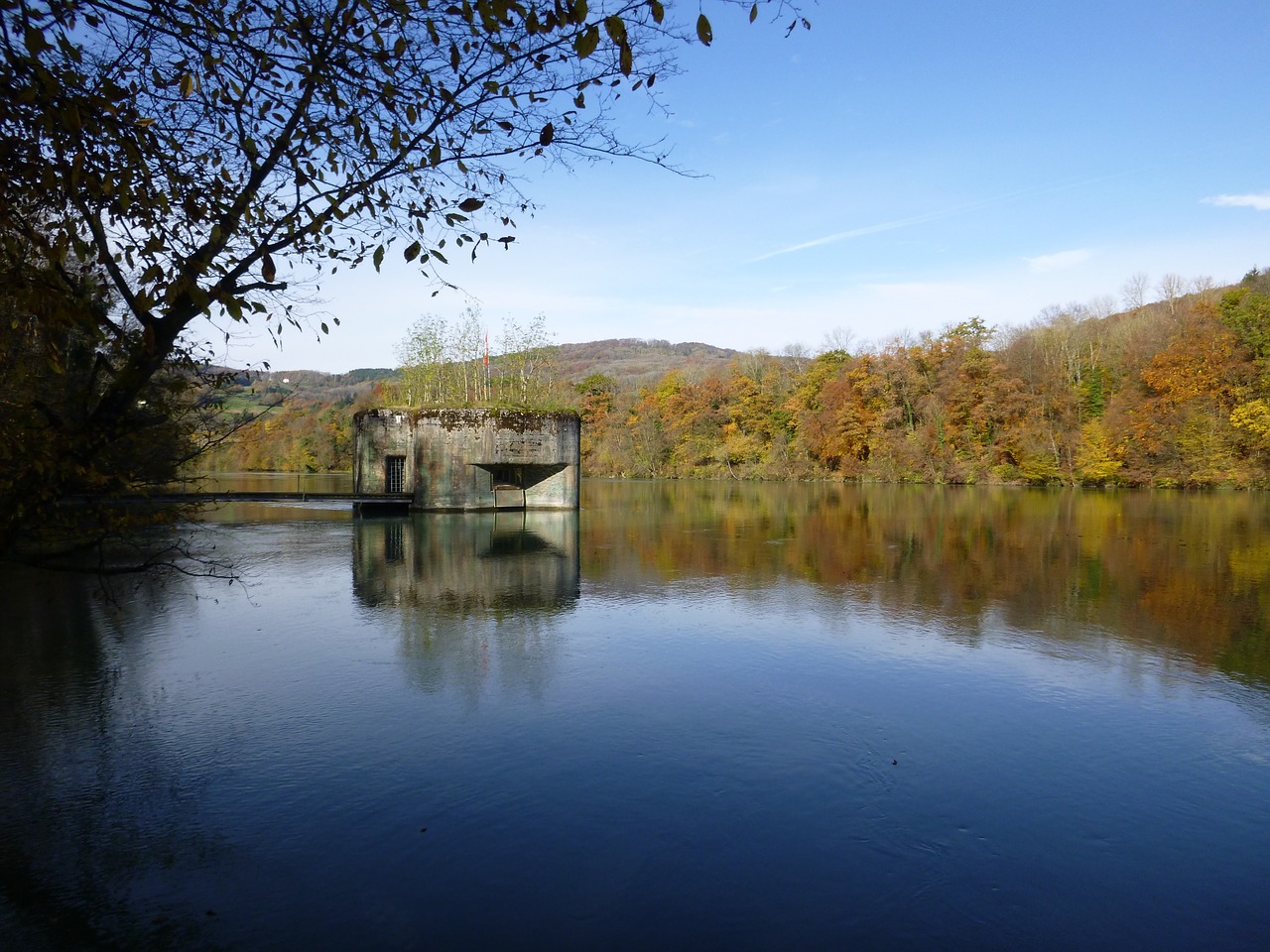 bunker rhine river free photo