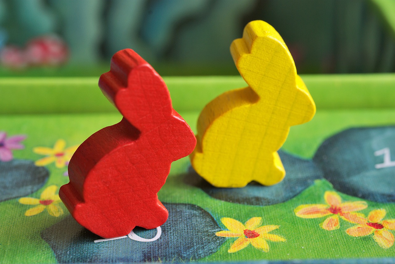 bunnies figurines pawns free photo