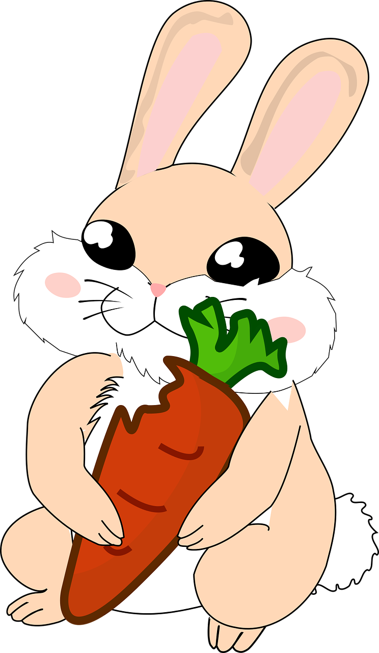 bunny carrot cartoon free photo