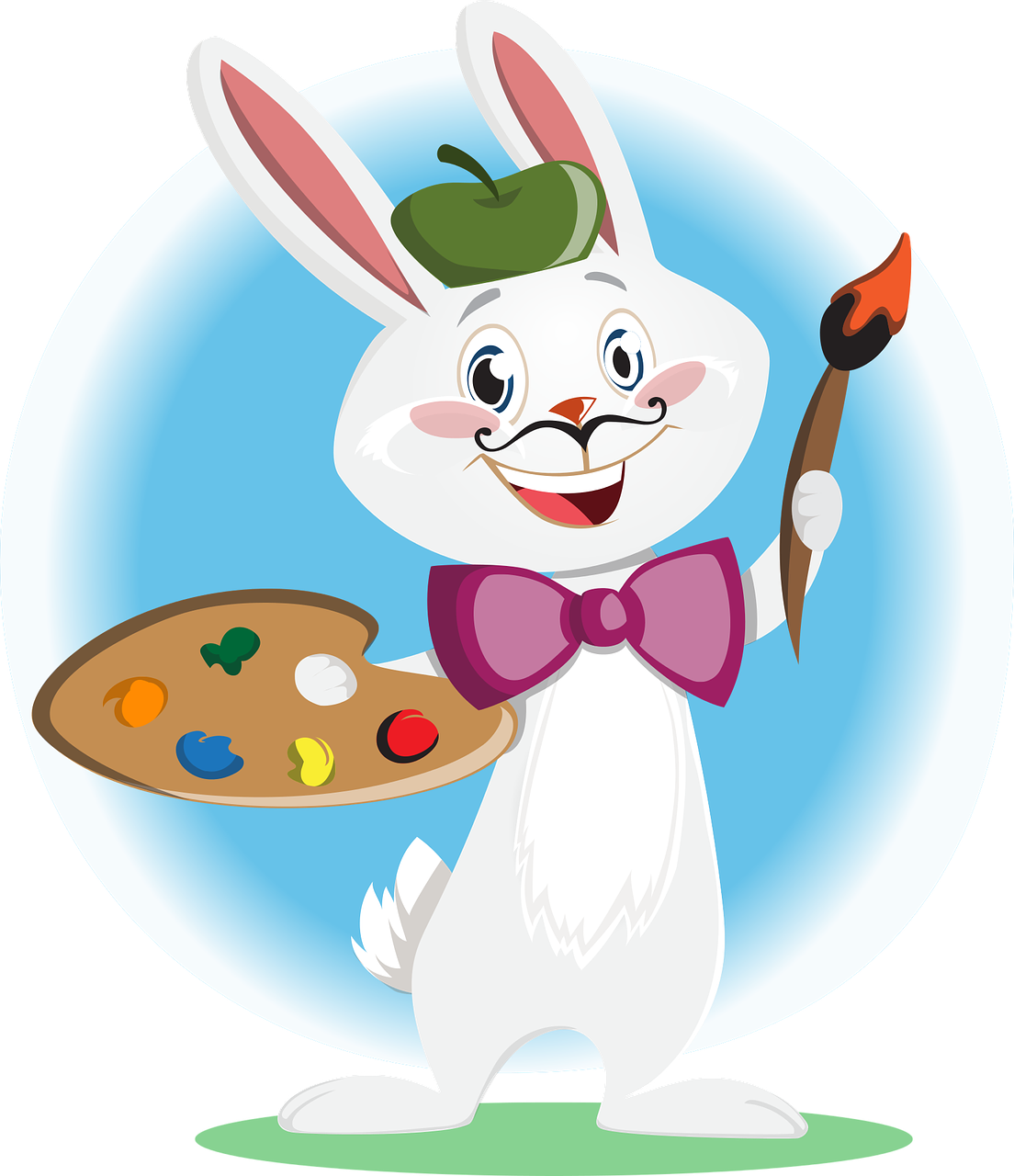 bunny artist character free photo